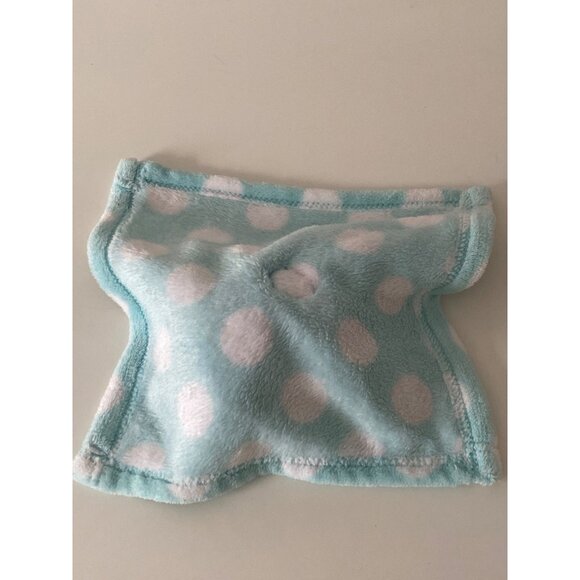 Gray Plush Elephant Security Blanket For Babies - Polka Dot Blue & White Blanket - Picture 7 of 9